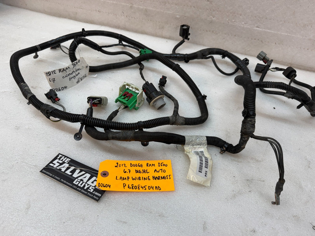 10 11 12 DODGE RAM 2500 3500 6.7 FRONT END HEADLIGHT WIRING HARNESS P68084504AD