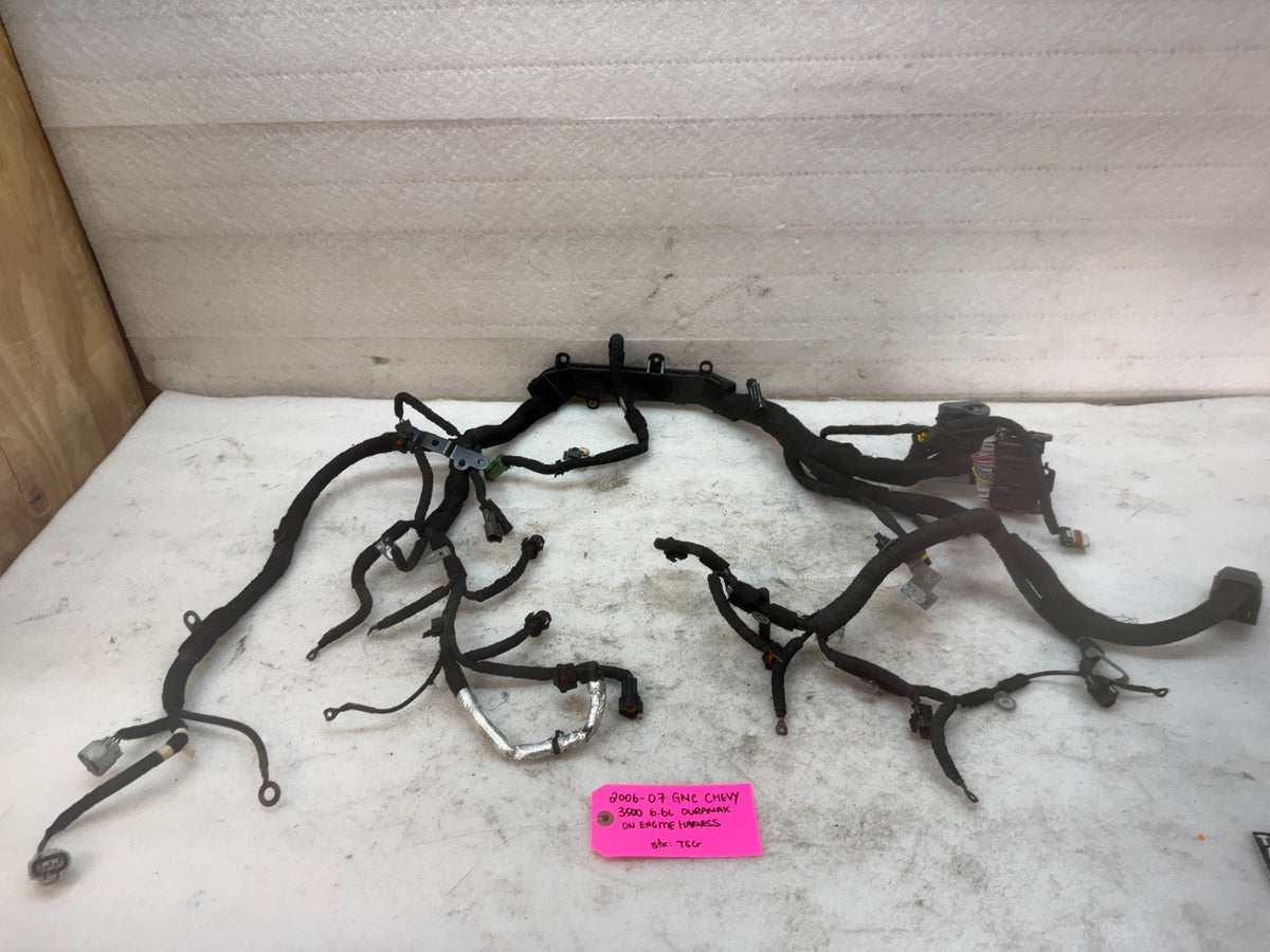 06 07 GMC CHEVROLET 2500HD DURAMAX 6.6 LBZ ENGINE MOTOR WIRING HARNESS LOOM