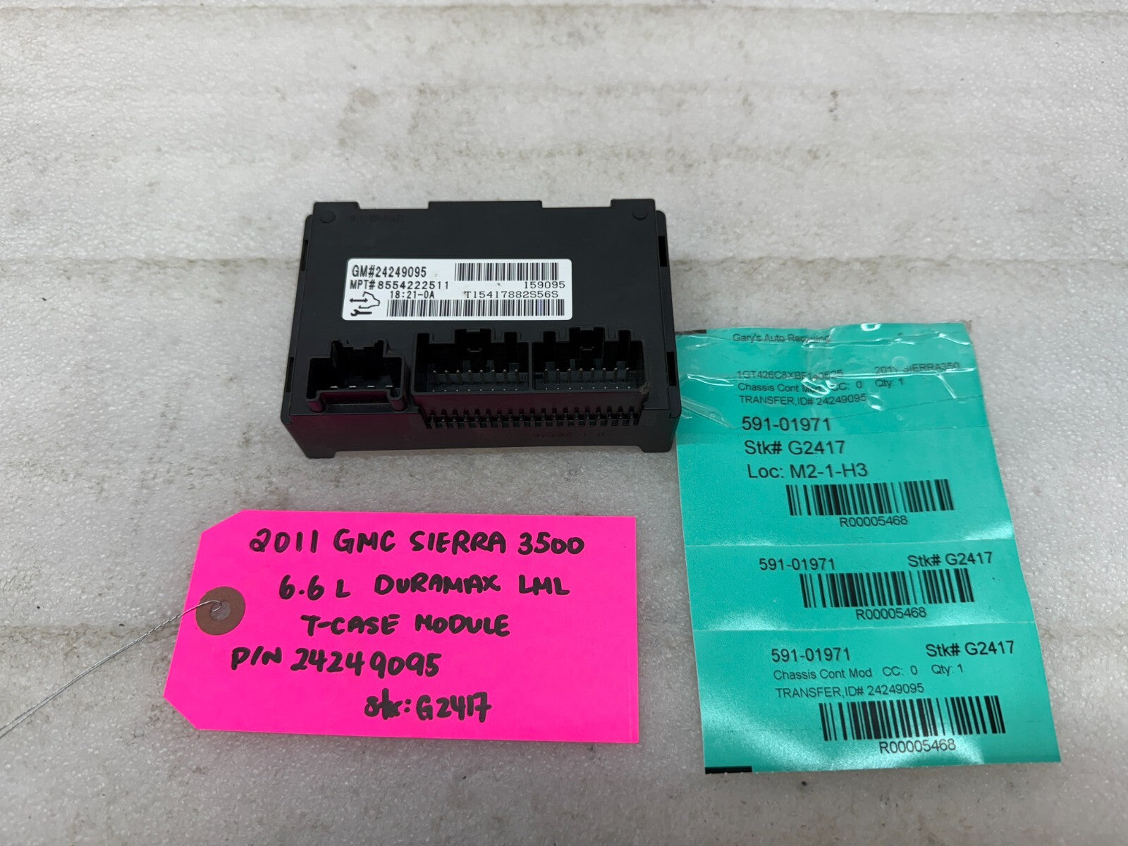 07-13 Chevrolet GMC SIERRA 2500HD 3500HD TRANSFERCASE CONTROL MODULE 24249095