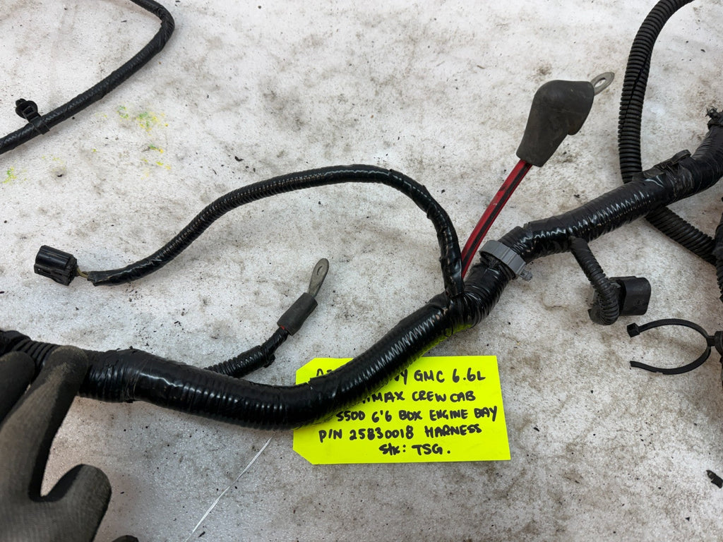 08-10 GMC CHEVROLET 2500HD DURAMAX 6.6 LMM ENGINE BAY WIRING HARNESS 25830018