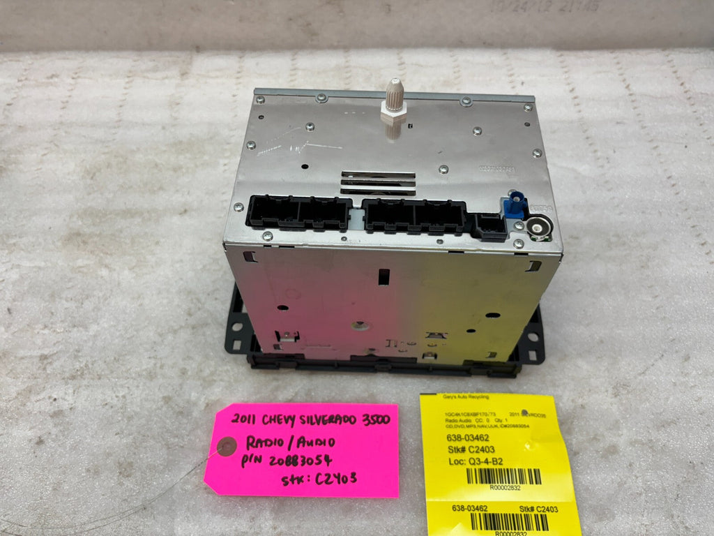 11 GMC SIERRA CHEVROLET SILVERADO OEM UUK NAVIGATION STEREO RADIO 09-13 20883054