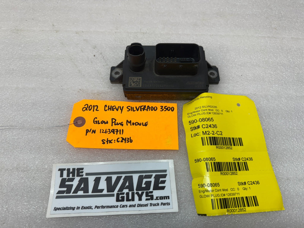 11-14 GMC CHEVROLET SILVERADO 3500HD 6.6 LML OEM GPM GLOW PLUG MODULE 12639711
