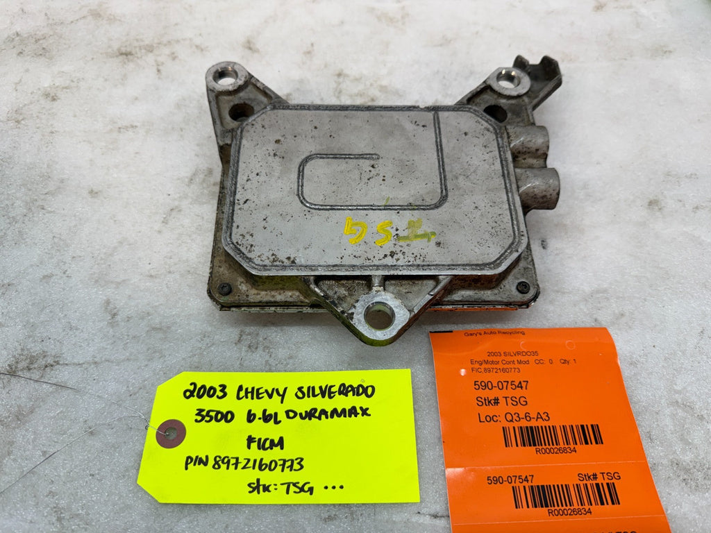 03 Chevrolet GMC LB7 6.6 DURAMAX FICM FUEL INJECTION CONTROL MODULE 8972160773