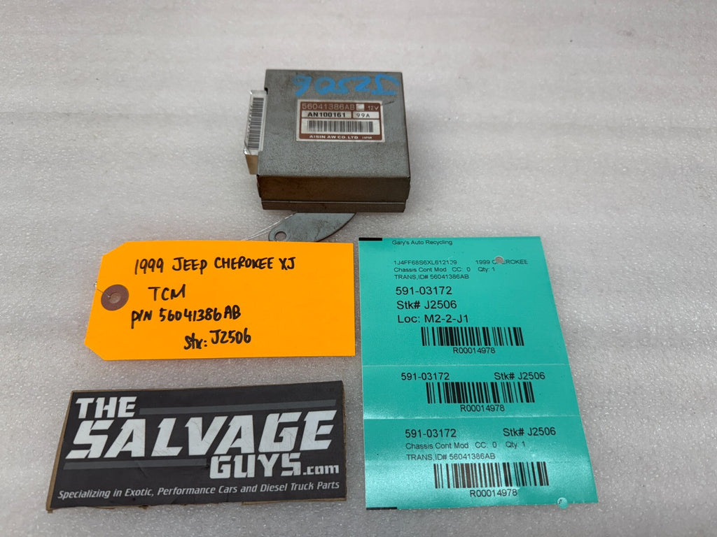 99 JEEP CHEROKEE XJ 4.0 AUTOMATIC TRANSMISSION COMPUTER TCM TCU 56041386AB