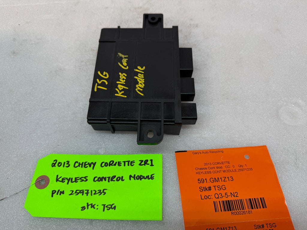 10-13 CHEVROLET CORVETTE C6 OEM ZR1 KEYLESS ENTRY CONTROL MODULE 25971235