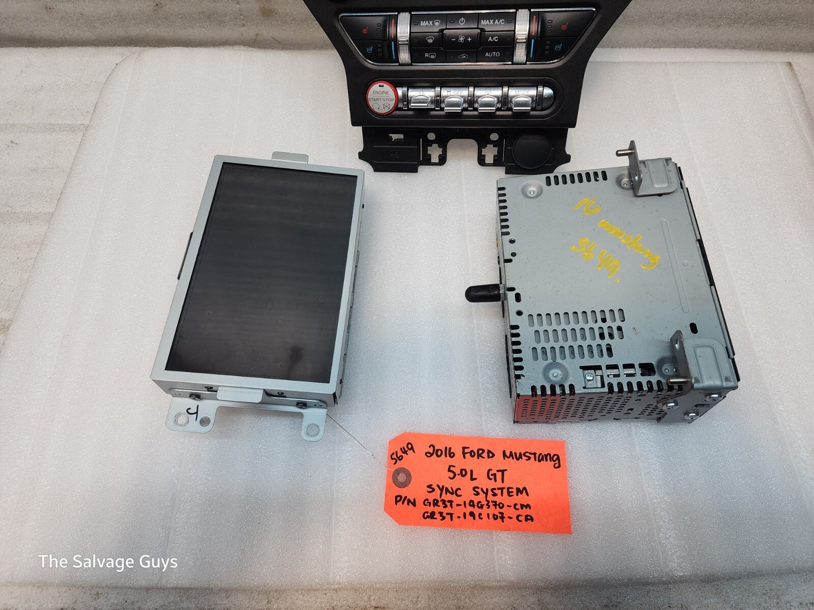 16 FORD MUSTANG GT SYNC 3 GPS NAVIGATION 8.0 SCREEN APIM RADIO BEZEL 15 16 17
