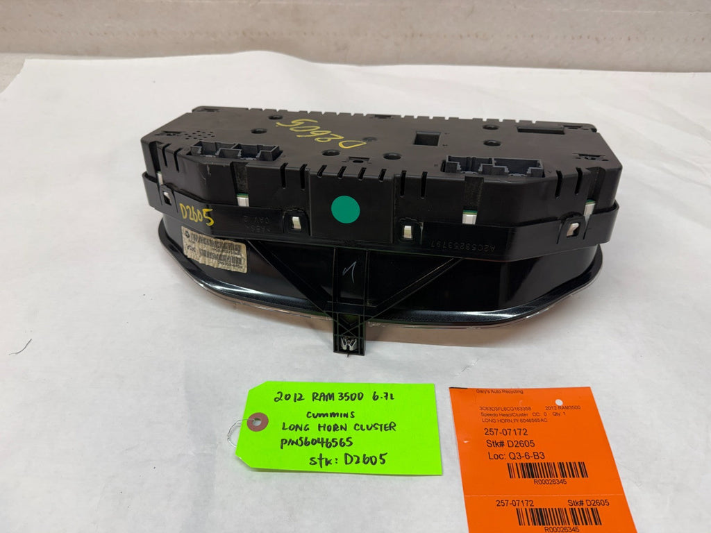 10 11 12 DODGE RAM 2500 3500 6.7 LONGHORN GAUGE CLUSTER SPEEDO P56046565AC