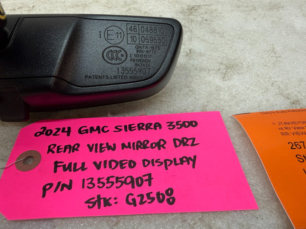 19-25 Chevrolet GMC SIERRA SILVERADO DRZ VIDEO DISPLAY REAR VIEW MIRROR 13555907