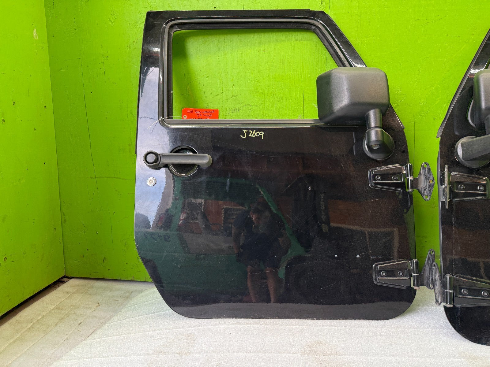 07-18 JEEP WRANGLER JK OEM FULL HARD DOORS BLACK WITH DOOR PANELS MIRROR PX8
