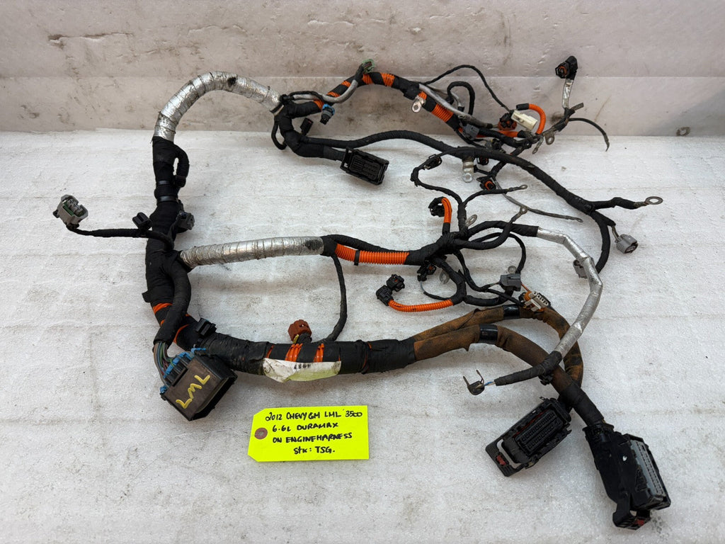 12 GMC SIERRA CHEVROLET SILVERADO 3500HD DURAMAX 6.6 LML ENGINE WIRING HARNESS