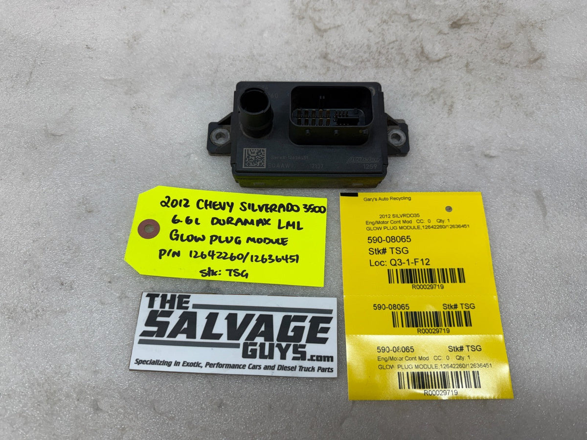 11-14 GMC CHEVROLET SILVERADO 3500HD 6.6 LML OEM GPM GLOW PLUG MODULE 12654071