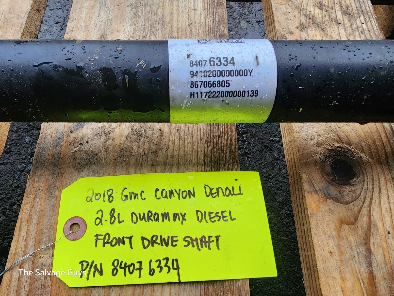 18 GMC CANYON COLORADO 2.8 DURAMAX FRONT DRIVE PROP SHAFT 84076334 70K 15-19