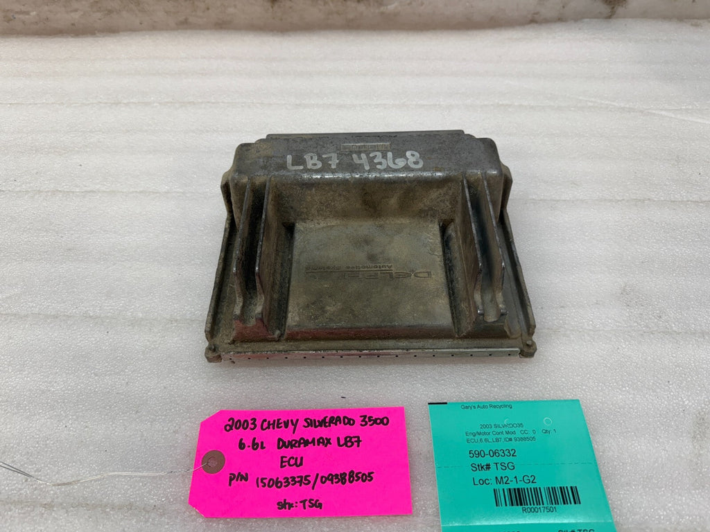 01-04 Chevrolet GMC 2500HD DURAMAX 6.6 LB7 ECM ECU ENGINE COMPUTER 15063375