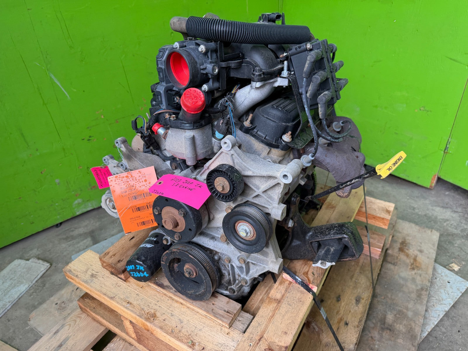 07 JEEP WRANGLER JK 3.8 COMPLETE ENGINE MOTOR ASSEMBLY 07-11