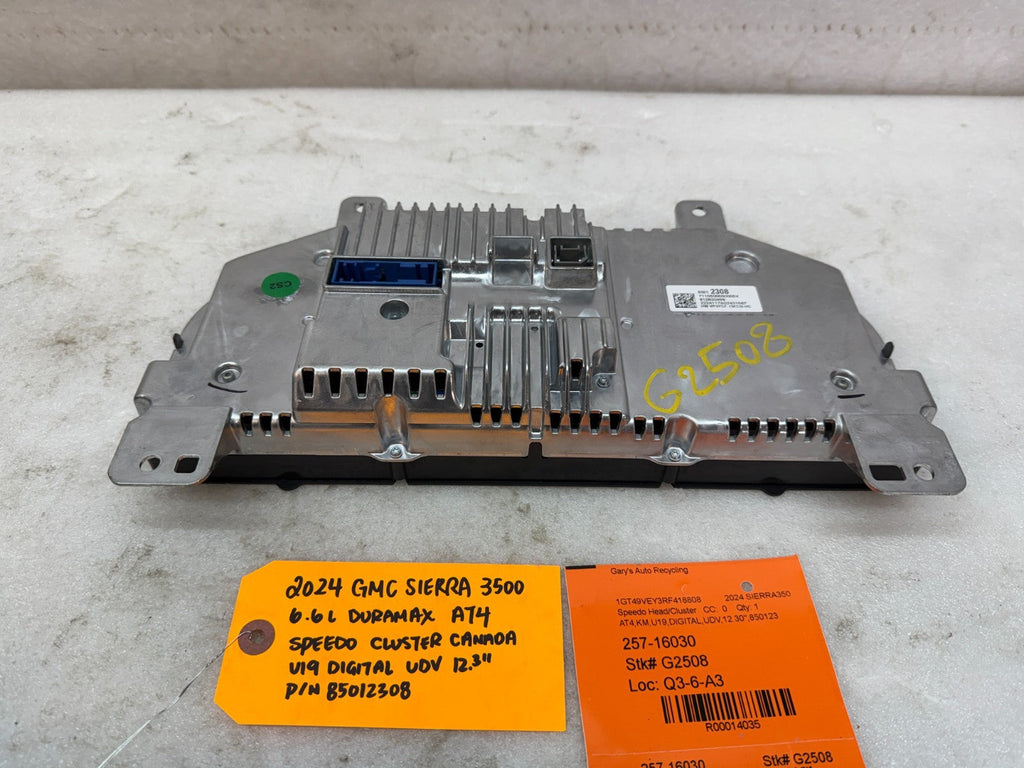 24 25 Chevrolet GMC SIERRA 3500 12.3" SPEEDO GAUGE CLUSTER TACH SCREEN 85012308