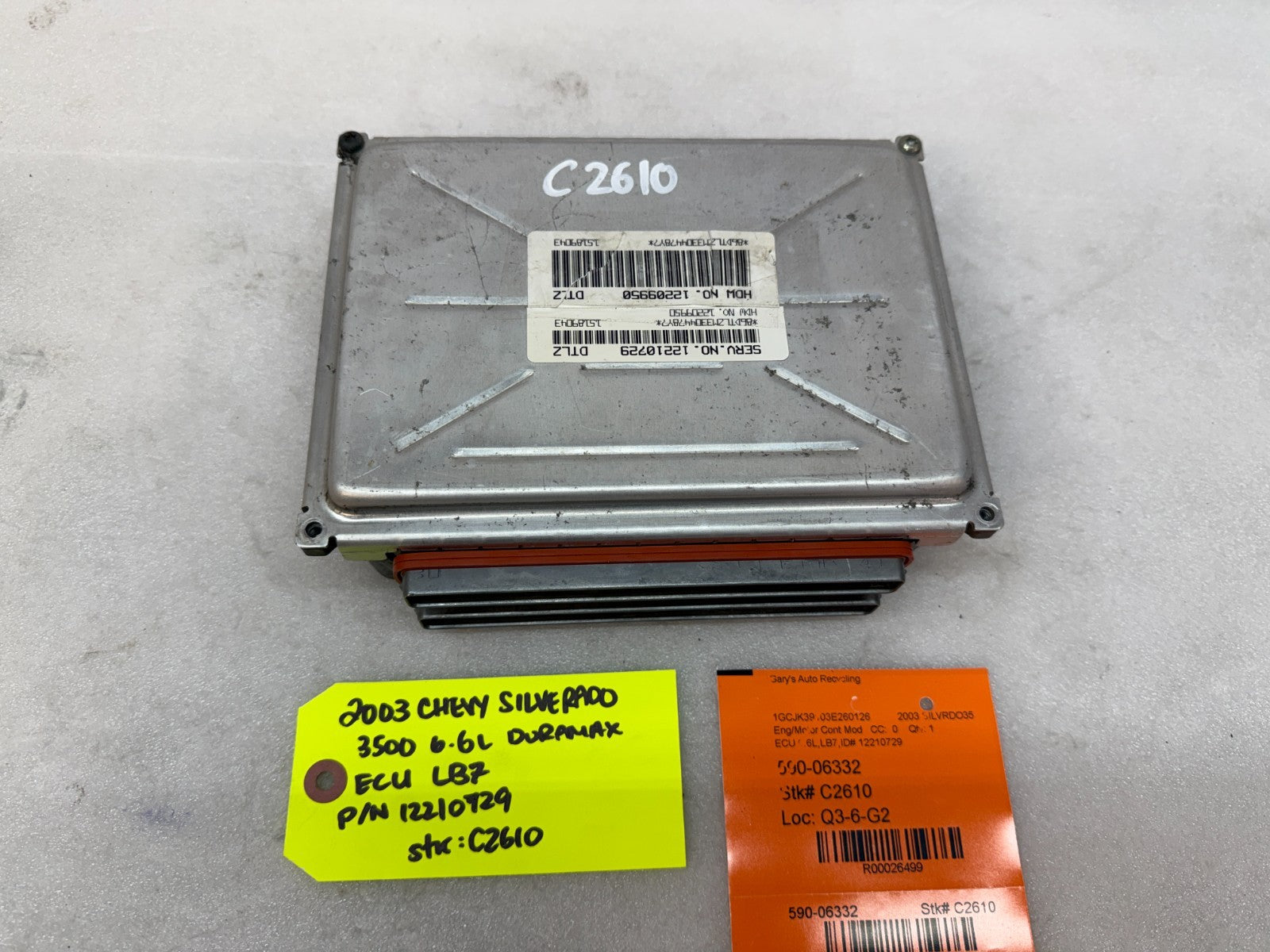 01-04 Chevrolet GMC 2500HD DURAMAX 6.6 LB7 ECM ECU ENGINE COMPUTER 12210729