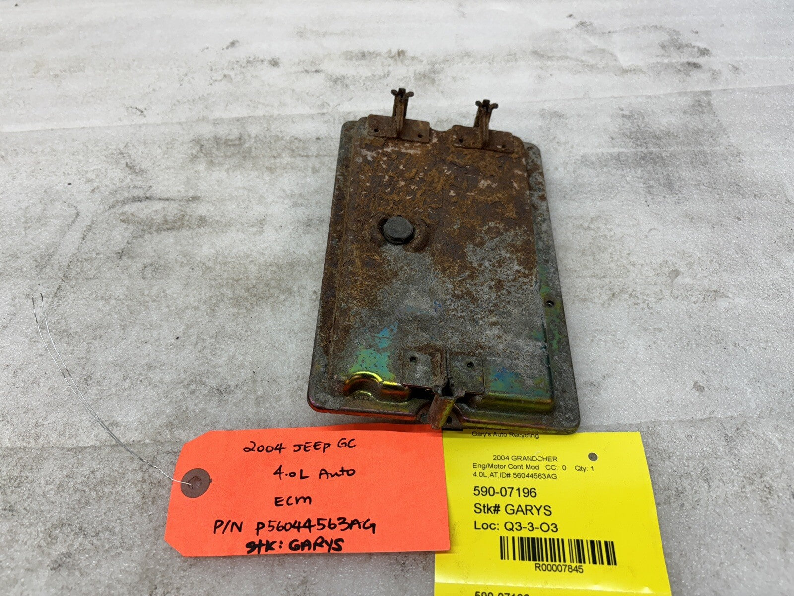 04 JEEP GRAND CHEROKEE 4.0 AUTOMATIC ENGINE COMPUTER ECM ECU P56044563AG