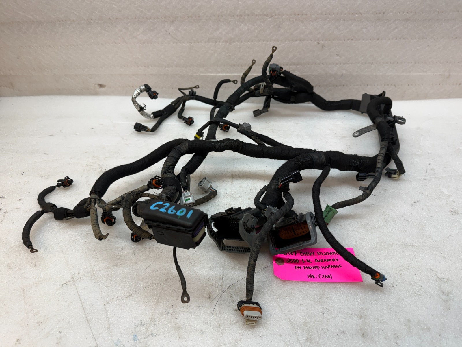 06 07 GMC CHEVROLET 2500HD DURAMAX 6.6 LBZ ENGINE MOTOR WIRING HARNESS LOOM