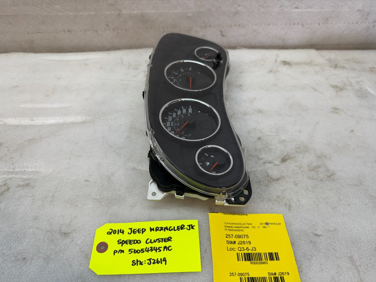 14 JEEP WRANGLER JK 3.6 METRIC SPEEDOMETER GAUGE CLUSTER 127KMS 12-18