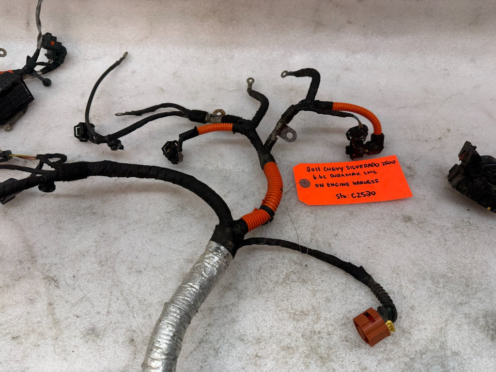 11 GMC SIERRA CHEVROLET SILVERADO 3500HD DURAMAX 6.6 LML ENGINE WIRING HARNESS