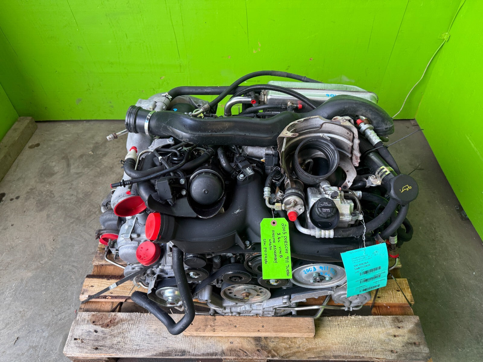 03 PORSCHE 996TT TURBO COMPLETE X50 3.6 ENGINE MOTOR ASSEMBLY 01-05 ONLY 46K!!