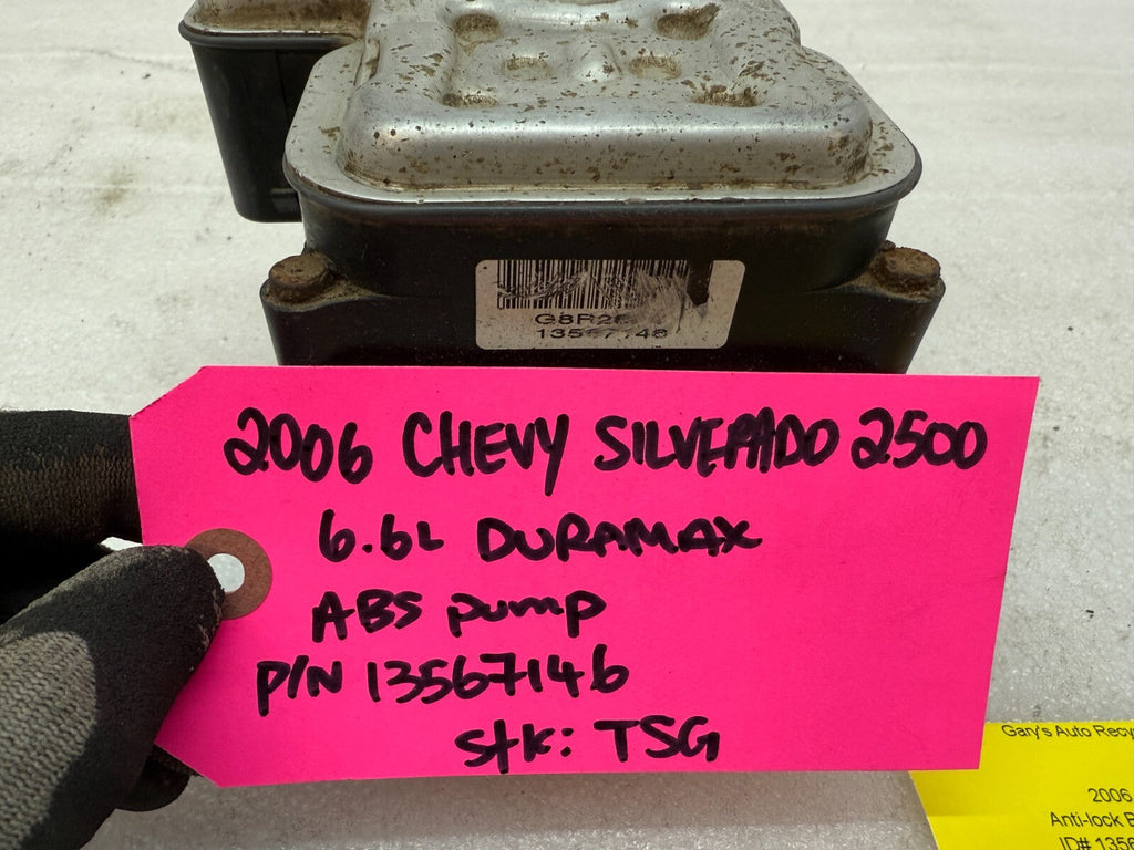 03-07 Chevrolet GMC SILVERADO 2500 6.6 ABS ANTI LOCK BRAKE PUMP MODULE 13567146