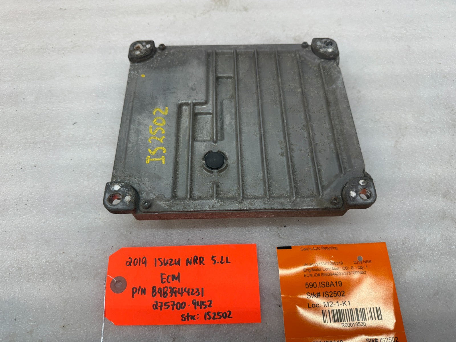 19 ISUZU NRR NPR NQR 5.2 ENGINE COMPUTER CONTROL MODULE ECM ECU 8983944231