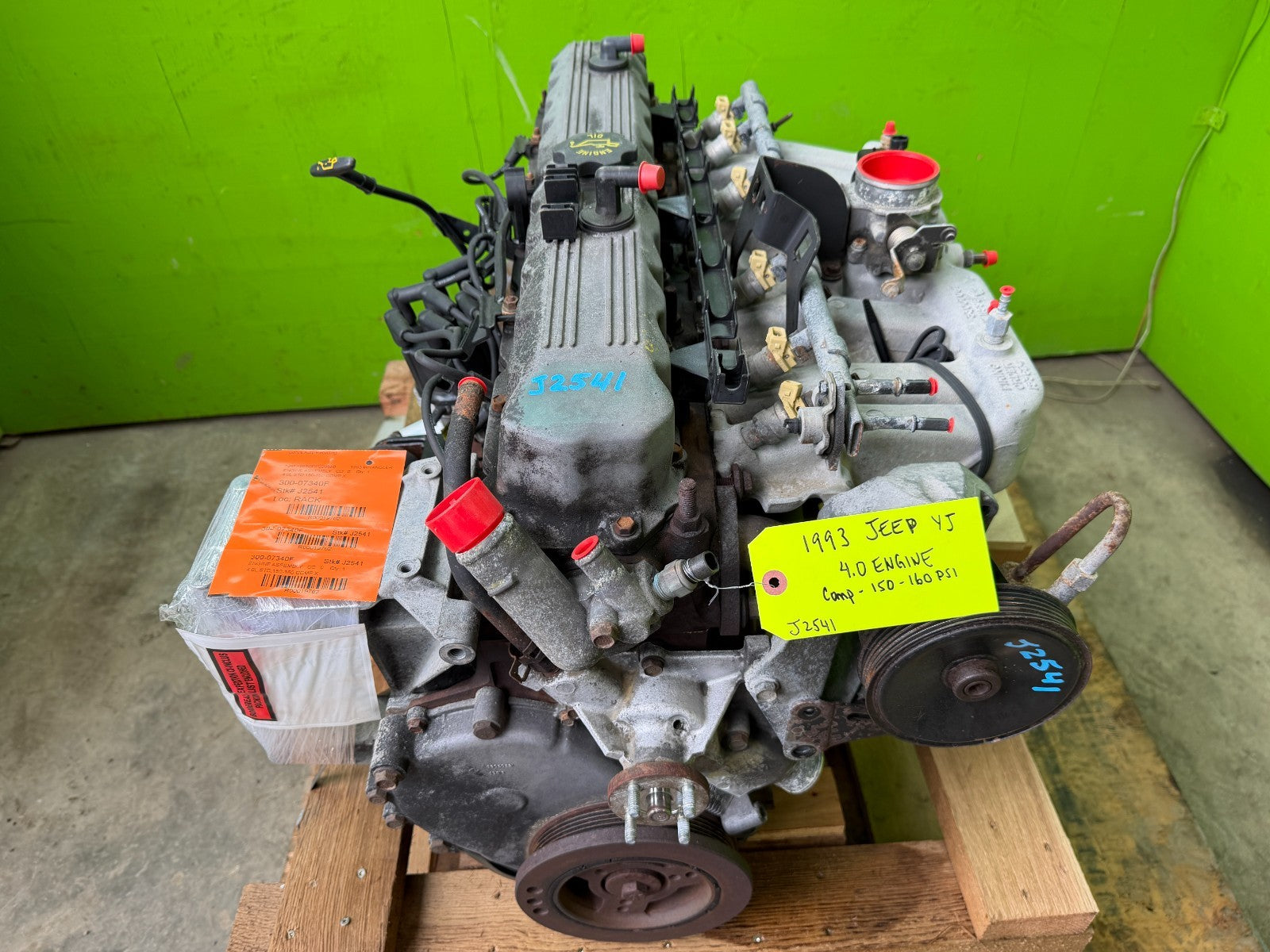 91-95 JEEP WRANGLER YJ COMPLETE EXCELLENT RUNNING 4.0 ENGINE MOTOR 110K