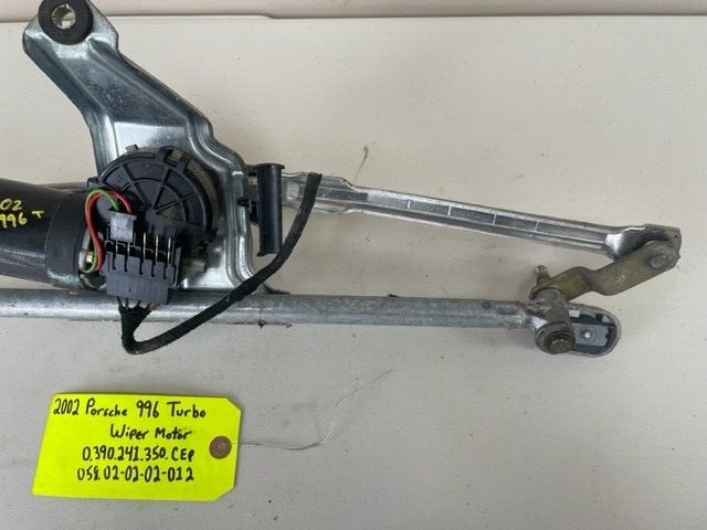 02 PORSCHE 996TT 996 OEM FRONT WINDSHIELD WIPER MOTOR TRANSMISSION 01-05 69K!!