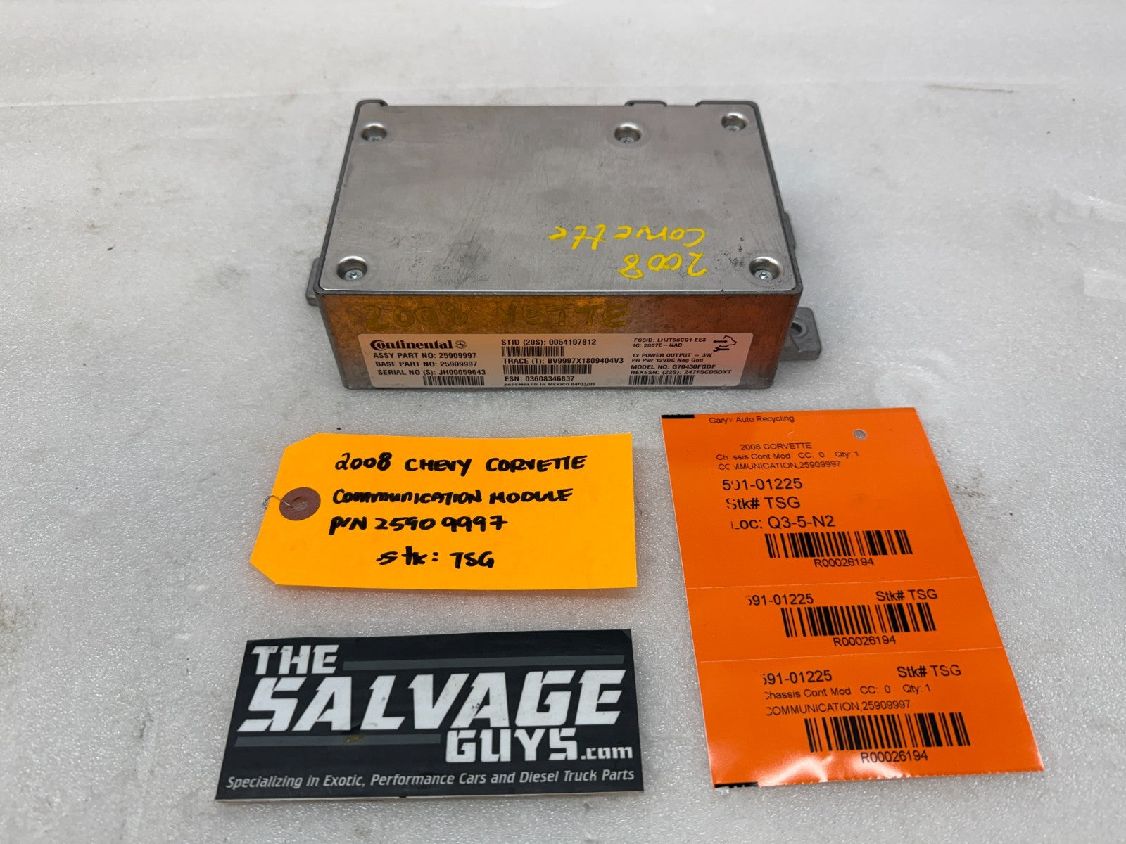 07 08 CHEVROLET CORVETTE C6 OEM ONSTAR COMMUNICATION MODULE 25909997