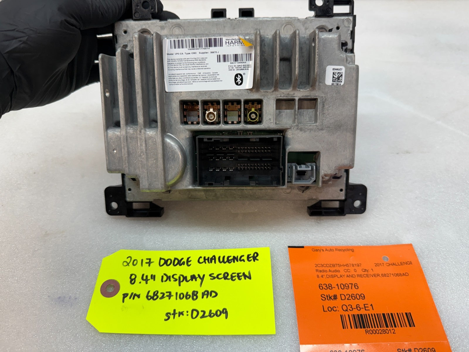 16 17 DODGE CHALLENGER CHARGER NAVIGATION RADIO SCREEN VP3 68271068AD