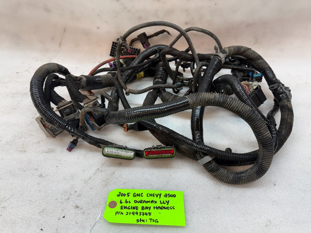 05 Chevrolet GMC 2500HD 3500HD DURAMAX 6.6 LLY DIESEL ENGINE WIRING LOOM HARNESS