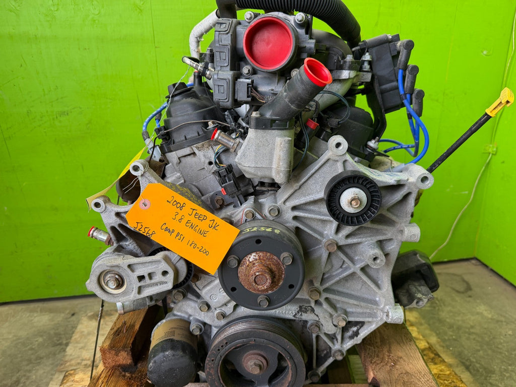 08 JEEP WRANGLER JK 3.8 COMPLETE ENGINE MOTOR ASSEMBLY 07-11