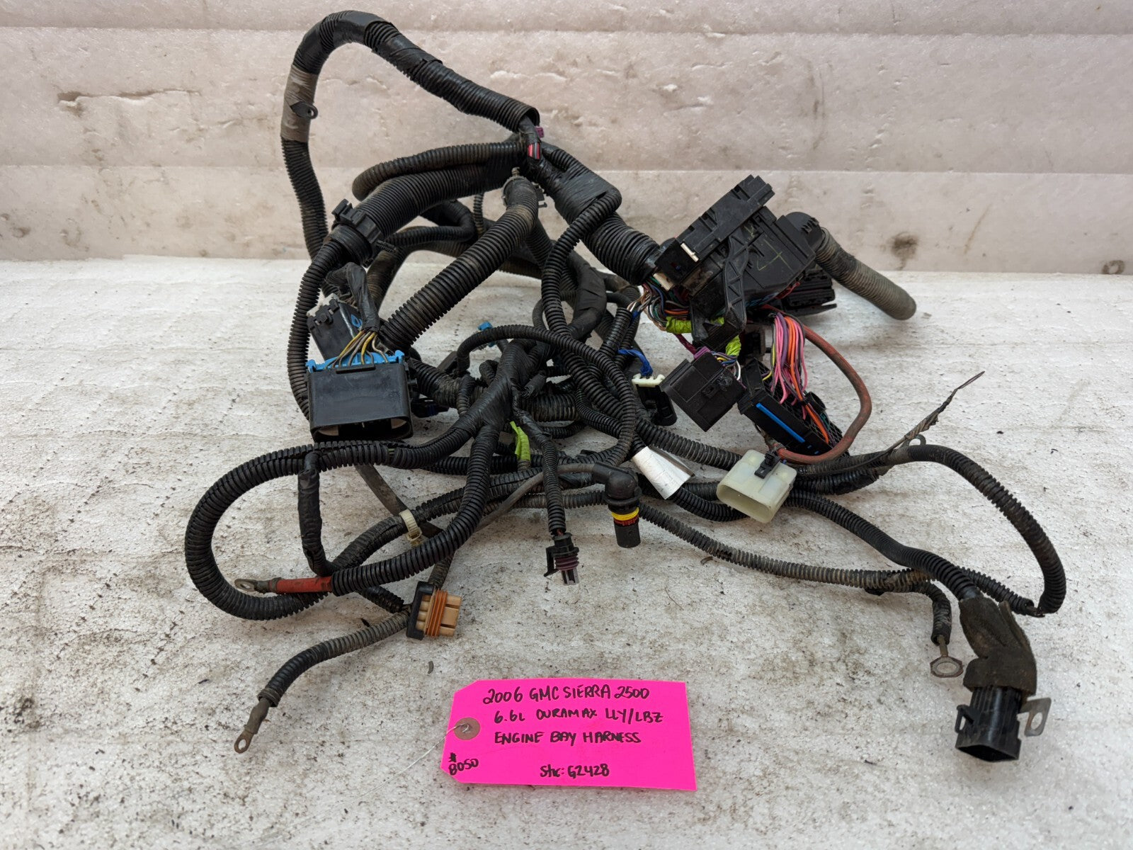 06 GMC CHEVROLET 2500HD DURAMAX 6.6 LLY LBZ ENGINE BAY MOTOR WIRING HARNESS LOOM