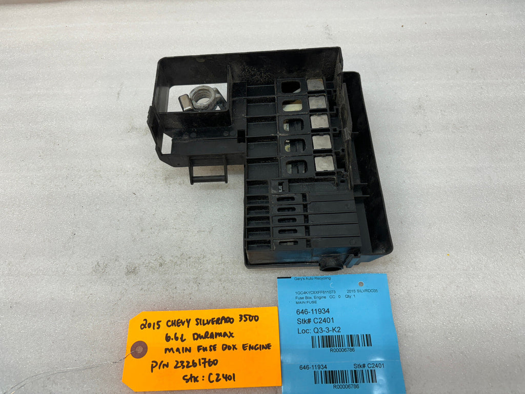 15-17 GMC CHEVROLET SILVERADO 2500HD 3500HD 6.6 LML JUNCTION BOX 23261760
