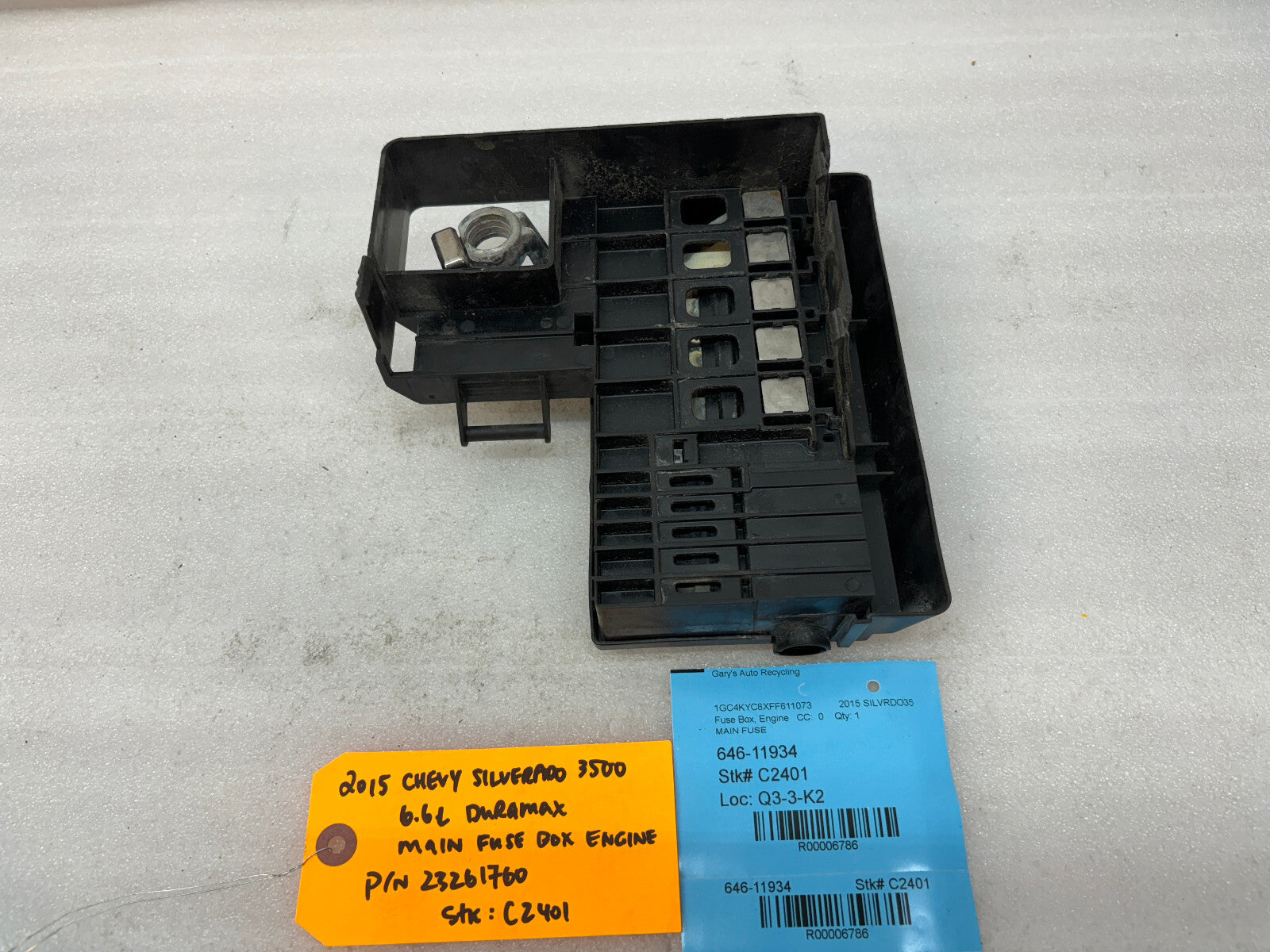 15-17 GMC CHEVROLET SILVERADO 2500HD 3500HD 6.6 LML JUNCTION BOX 23261760