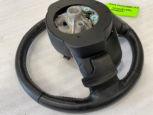 2017 FORD MUSTANG GT BLACK LEATHER STEERING WHEEL W CONTROLS  AUTOMATIC 15 16 17