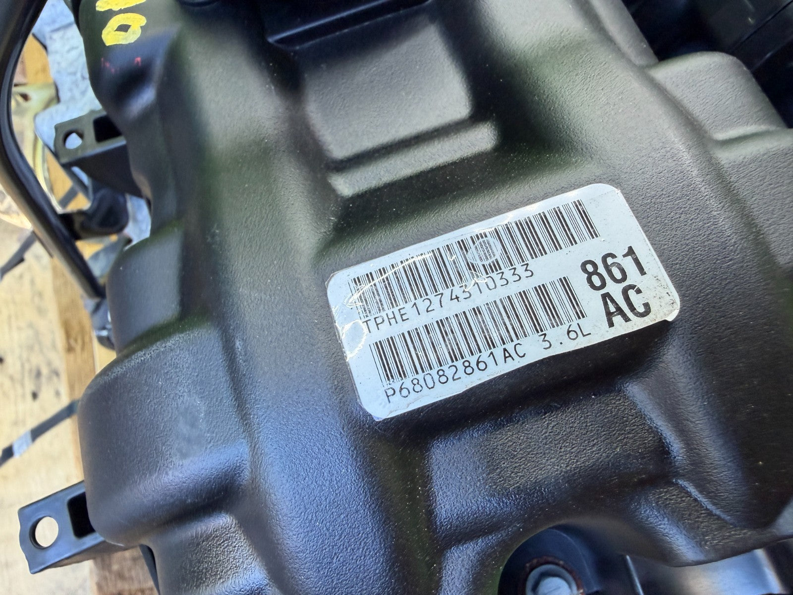 14 JEEP WRANGLER JK 3.6 COMPLETE ENGINE MOTOR ASSEMBLY 80k 14-18