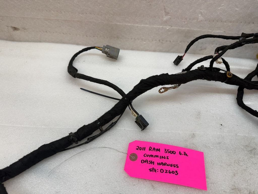 11 DODGE RAM 2500 3500 6.7 INSTRUMENT DASH GAUGE CLUSTER WIRING HARNESS 4x4 AUTO