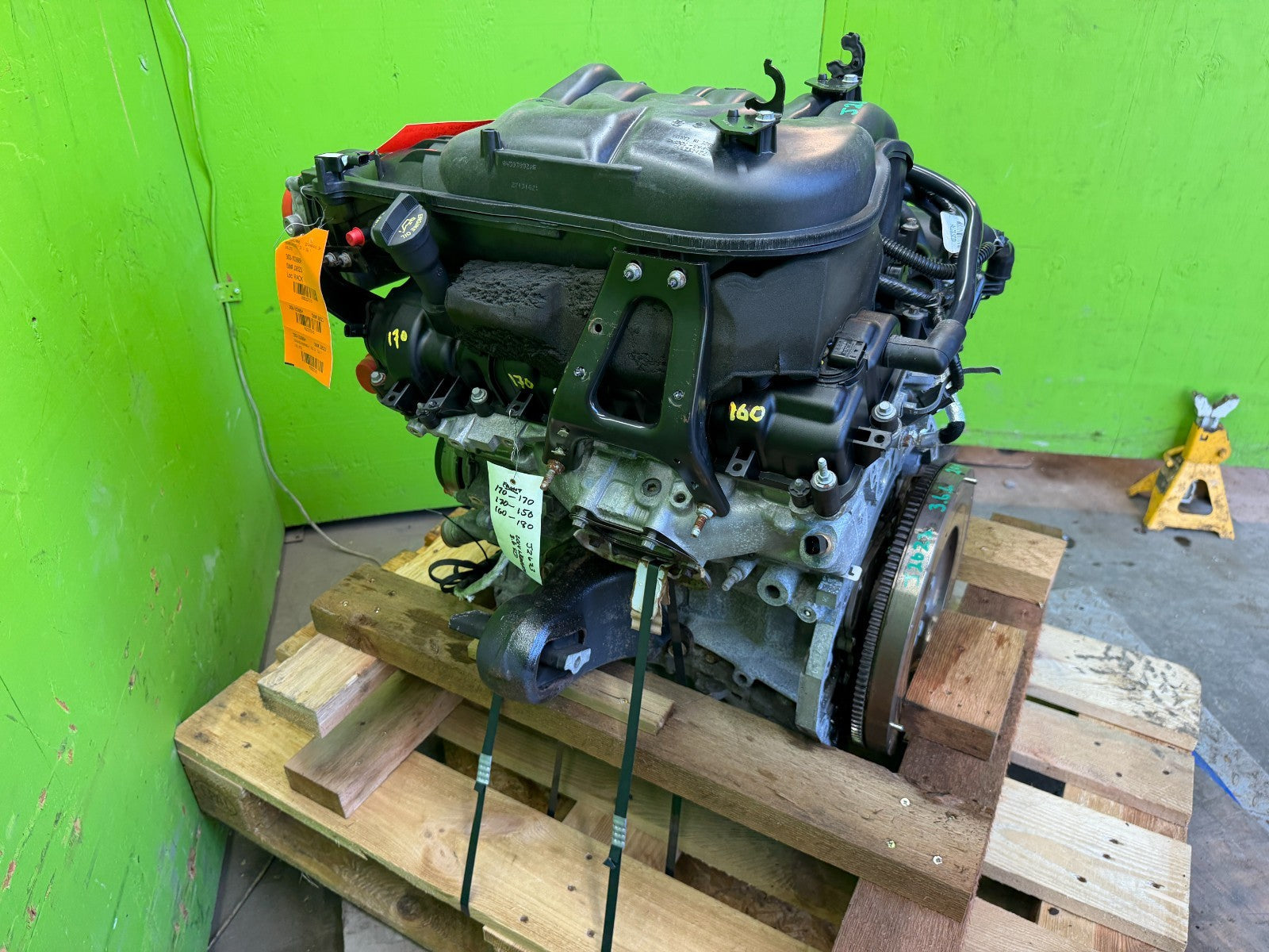 14 JEEP WRANGLER JK 3.6 COMPLETE ENGINE MOTOR ASSEMBLY 80k 14-18