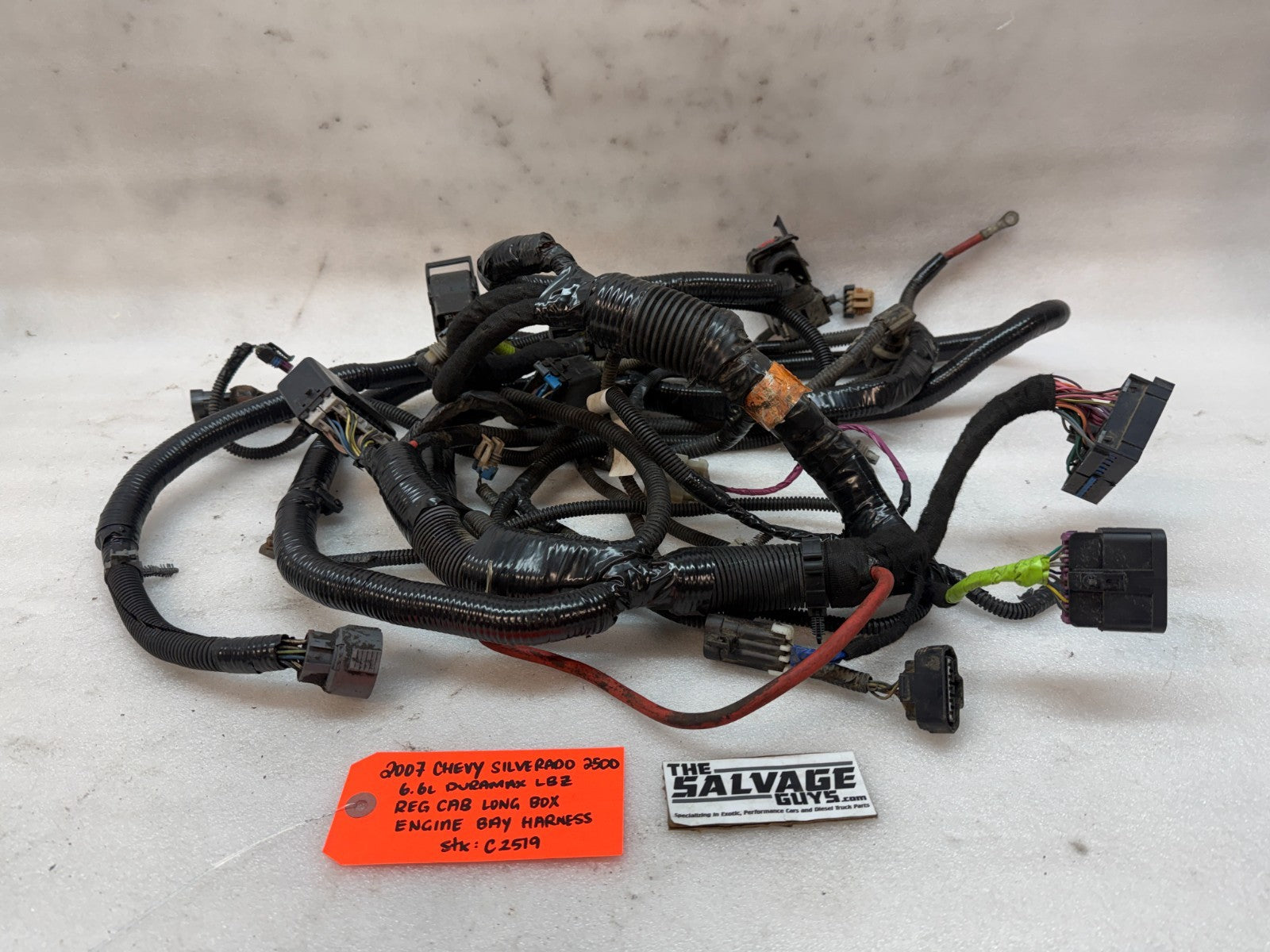 06 07 GMC CHEVROLET 2500HD DURAMAX 6.6 LBZ ENGINE BAY MOTOR PCM WIRING HARNESS
