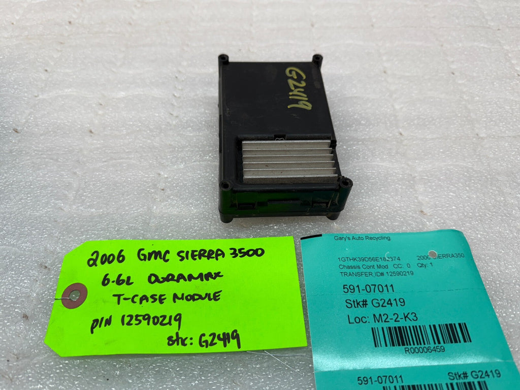 03-06 GMC SIERRA SILVERADO 2500 3500 TRANSFER CASE CONTROL MODULE 12590219
