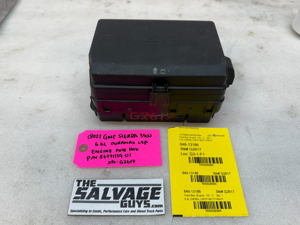 21 CHEVROLET GMC SIERRA SILVERADO 3500 2500 ENGINE FUSE RELAY BOX 86771159 19-21