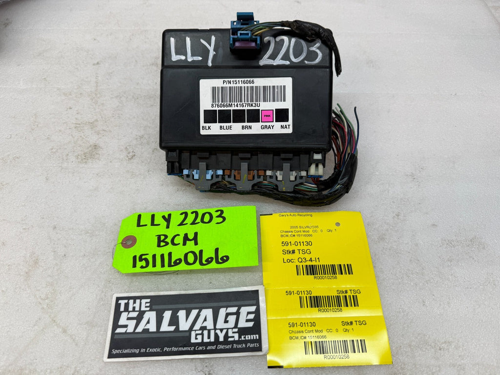 01-05 Chevrolet GMC 2500HD 3500HD 6.6 DURAMAX BODY CONTROL MODULE BCM 15116066