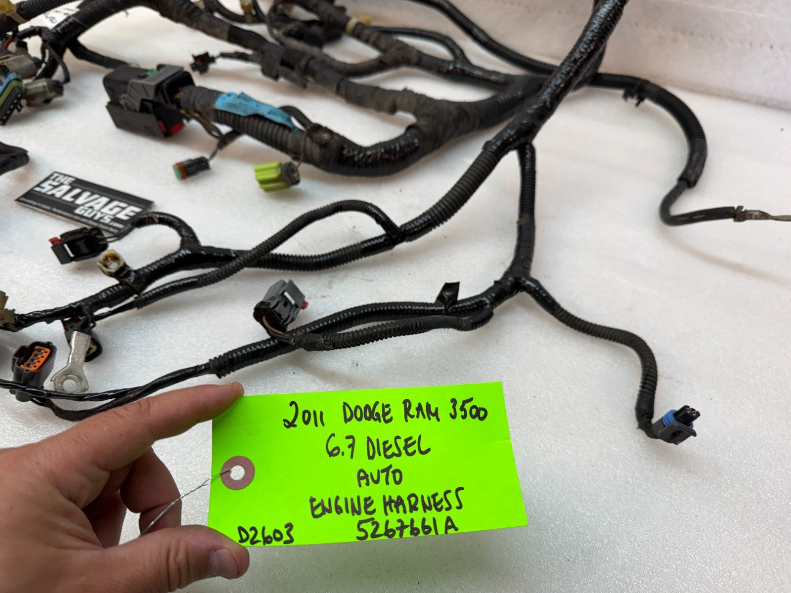 11 DODGE RAM 2500 3500 6.7 ENGINE WIRING HARNESS 4x4 AUTO 5267661A