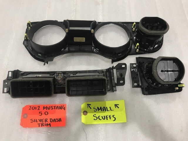 12 FORD MUSTANG 5.0 GT OEM SILVER ALUMINUM INTERIOR DASH TRIM 11 12 13 14