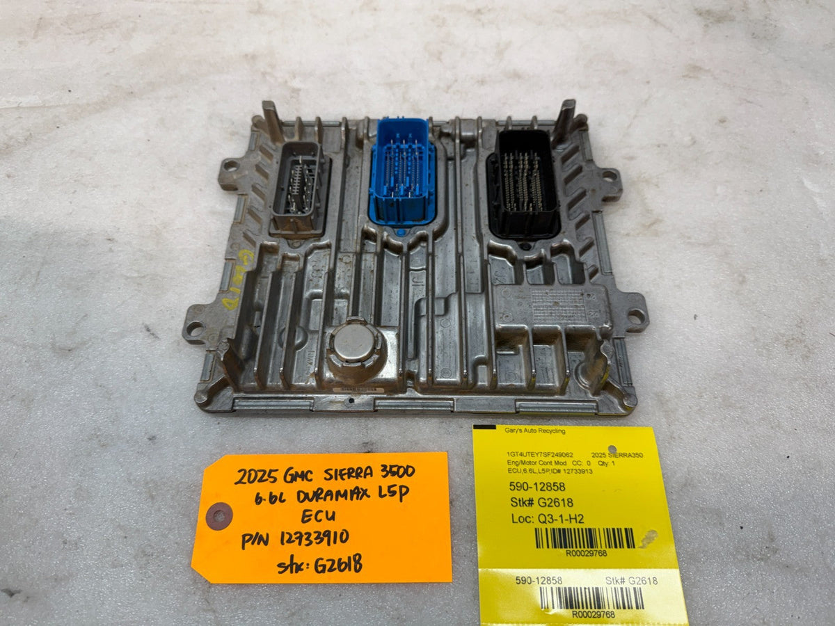 25 GMC 2500 3500 SIERRA 6.6 L5P DURAMAX DIESEL ENGINE COMPUTER ECM ECU 12733910