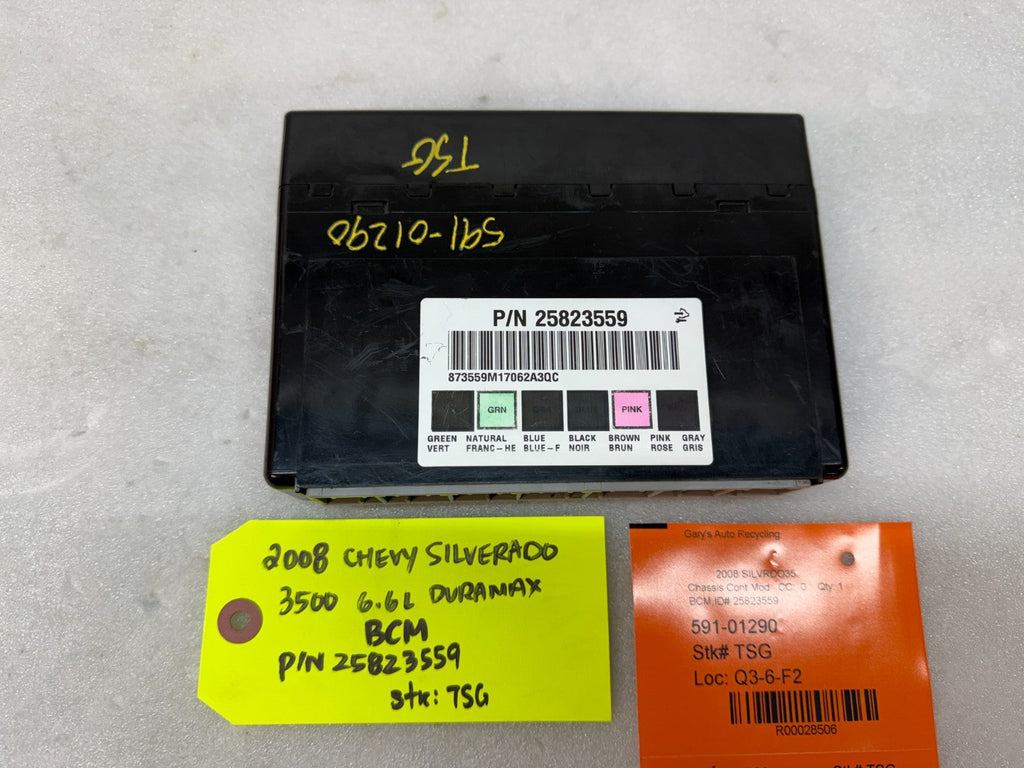 08 09 10 Chevrolet GMC DURAMAX LMM 6.6 BCM BODY CONTROL MODULE 25823559