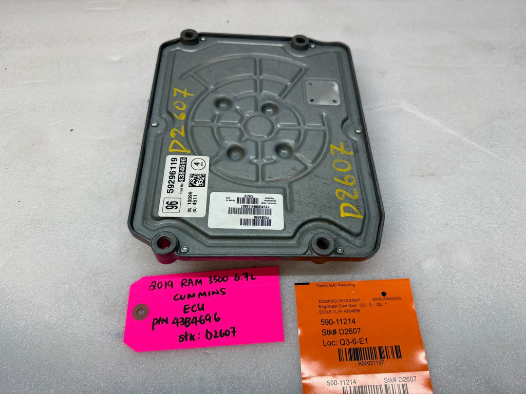 19 20 21 DODGE RAM 2500 3500 6.7 CUMMINS ENGINE COMPUTER ECU ECM 4384696