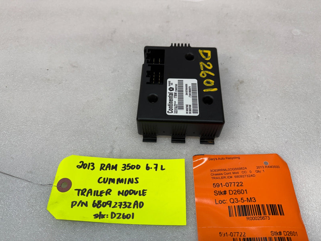 13 DODGE RAM 2500 3500 6.7 OEM TRAILER BRAKE CONTROL MODULE P68092732AD